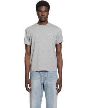 Moncler Logo Patch Cotton T-Shirt (Pack Of Three) - Grey