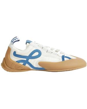 Loewe Grip Nylon And Suede Trainers - Blue