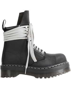 Rick Owens Dr. Martens X Quad Sole Steel Toe Boots - Black