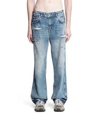 Represent R3 Distressed Baggy Jeans - Blue
