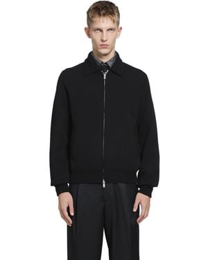 Lardini Knitted Bomber - Black