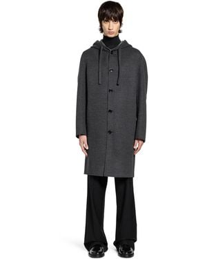 Lardini Double Wool Parka - Black