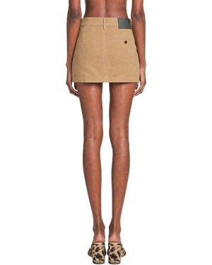 Balenciaga Mini Cotton Skirt - Natural