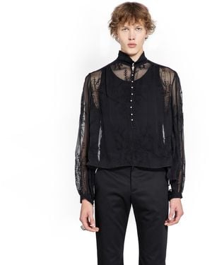 Ann Demeulemeester Thorald High Comfort Cropped Serafino Top - Black
