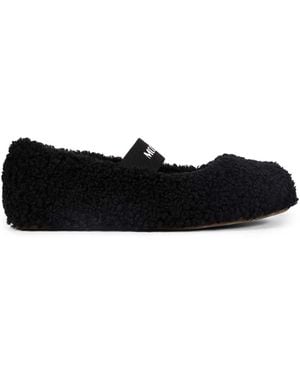 Moon Boot Shearling Ballerinas - Black