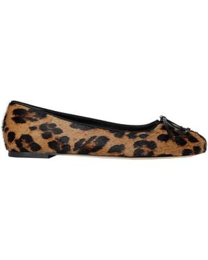 NVL-GARDE Leopard Ballerinas - Brown
