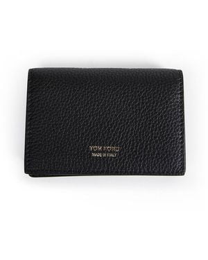 Tom Ford Grained Leather Card Holder - Black