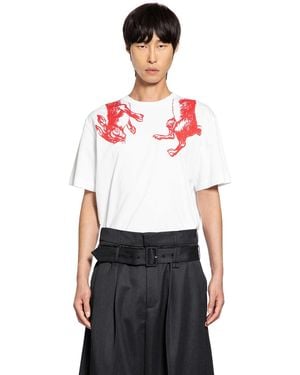 Simone Rocha Hare Ilustration Print T-shirt - Red