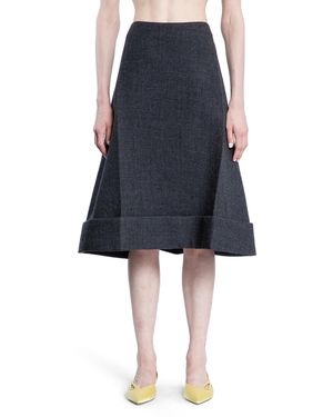 Prada Vintage-Look Rush Stitch Midi-Skirt - Blue