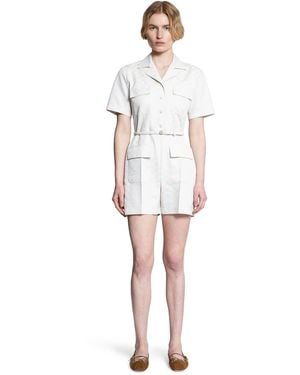Gucci Gg Canvas Jumpsuit - White