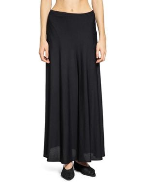 Jil Sander Fluid Viscose Skirt - Black