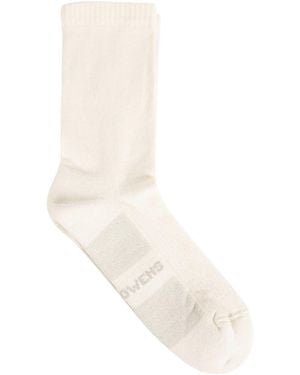 Rick Owens Temple Mid Calf Socks - White