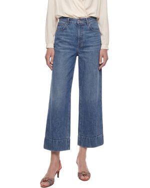 Valentino Cropped Flare Jeans - Blue