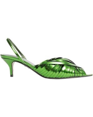CUOIO DI TOSCANA Paul Andrew X Intertwist Sandals - Green