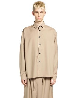 ROSE BURRITO Wool Overshirt - Natural