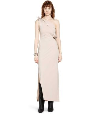 Coperni Asymmetric Flower Gown - Natural