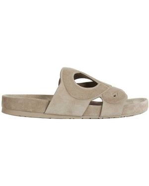 Loewe Ease Monogram Slides - Grey