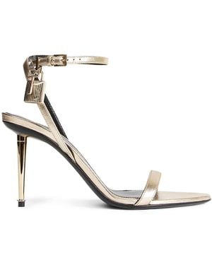 Tom Ford Laminated Nappa Pointy Naket Sandal - White