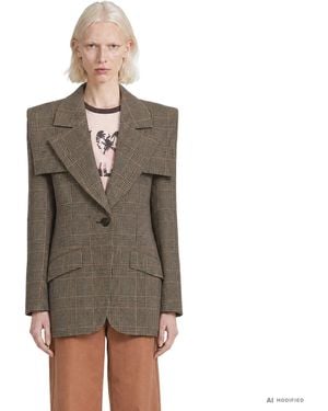 Chloé Single-Breasted Tailored Jacket - Brown