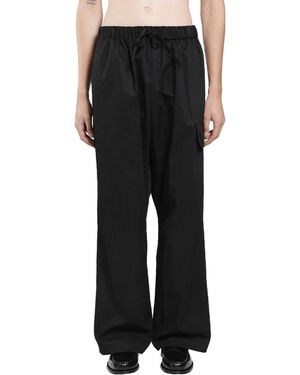 Simone Rocha Drawstring Cargo Knee Pleat Pants - Black