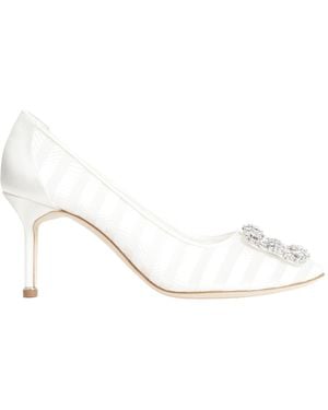 Manolo Blahnik Hangisila Pumps - White