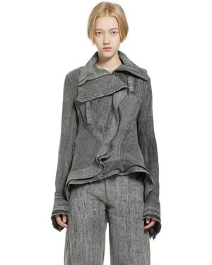 Yehuafan Linen Jacket - Grey