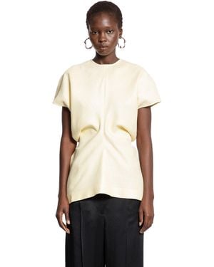 TOTEME Slouch Waist Basketweave Top - Natural