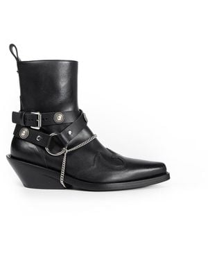 Ann Demeulemeester Ieva Santiags Ankle Boots - Black