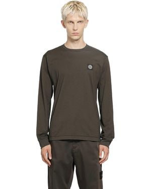 Stone Island 2100031 60/2 Cotton Jersey - Gray