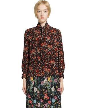 Gucci Printed Silk Shirt - Brown