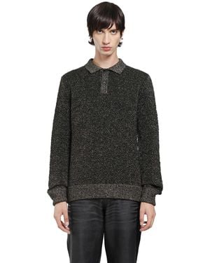 Marni Lurex Wool Polo Jumper - Black