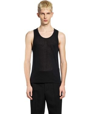 Tom Ford Semi-Sheer Cotton Tank Top - Black