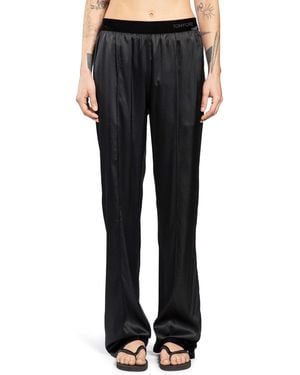 Tom Ford Stretch Silk Satin Pj Trousers - Black