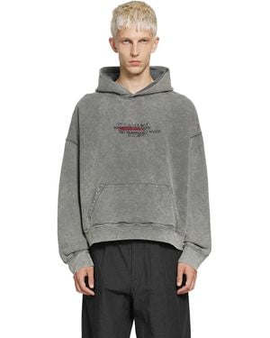 Song For The Mute 'It's A Holiday' Relaxed Hoodie French Terry - Grey