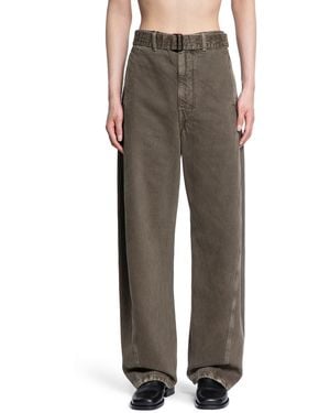 Lemaire Twisted Belted Trousers - Brown