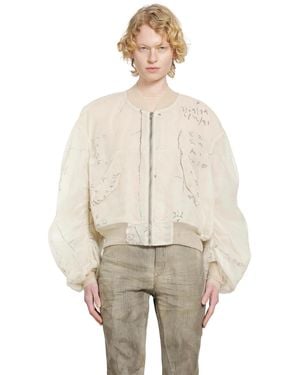 Rick Owens Secchia Flight Bomber Jacket - Natural