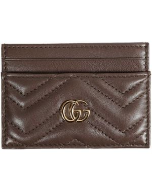 Gucci Leather Cardholder - Brown
