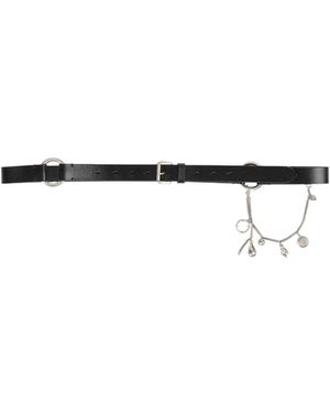 Ann Demeulemeester Charis Belt With Charms 25Mm - White