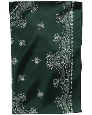Destin Paisley Cotton Scarf - Green