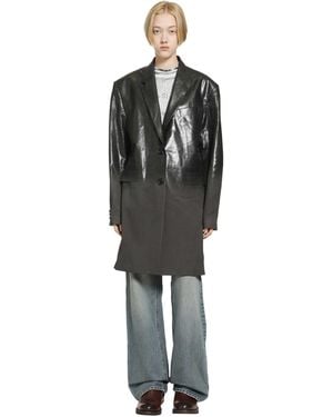 Acne Studios Gradient Herringbone Coat - Black