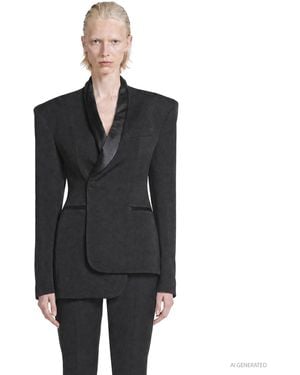 SEBBIE Amelia Tuxedo Blazer - Black