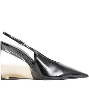 Alaïa Invisible Wedge Slingbacks - Black