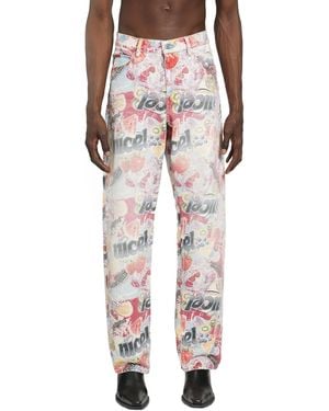 Martine Rose 5 Pocket Relaxed Fit Jeans - Multicolour
