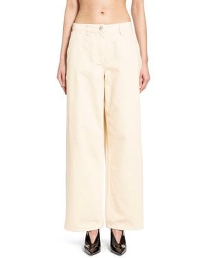 Magda Butrym Wide Leg Denim Pants - Natural