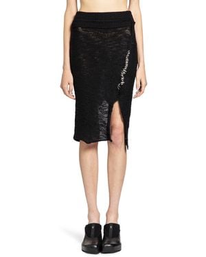 Halo Rough Skirt - Black