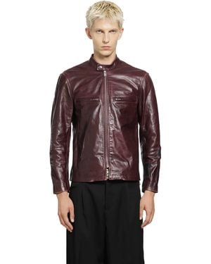 Enfants Riches Deprimes Side B Leather Jacket - Red