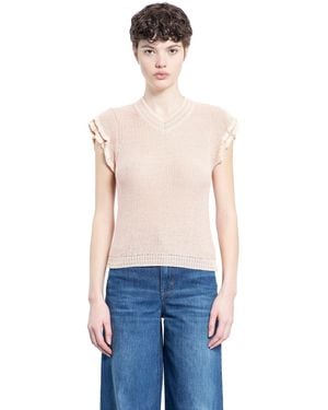 Chloé Short Sleeve Knit Top - Blue