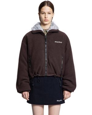 Miu Miu Fleece Sweatshirt - Brown
