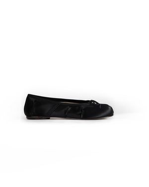 Maison Margiela Tabi Satin Ballerina - Black