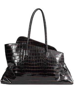 The Attico La Passeggiata Medium Top Handle Bag - Black
